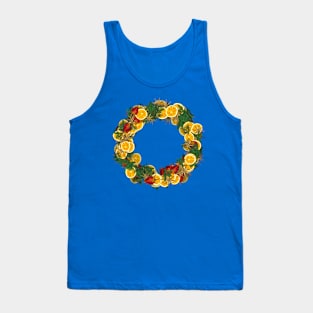 Christmas Flower & Fruits Crown Tank Top